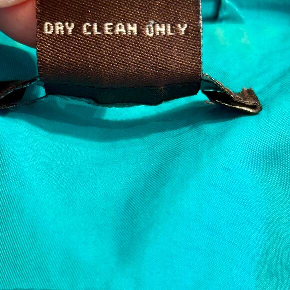 Luii Jacket Fully Lined 3/4 Sleeve Womens Sz M Blue 2-Button Front wi Tie A-0078 - Picture 13 of 13